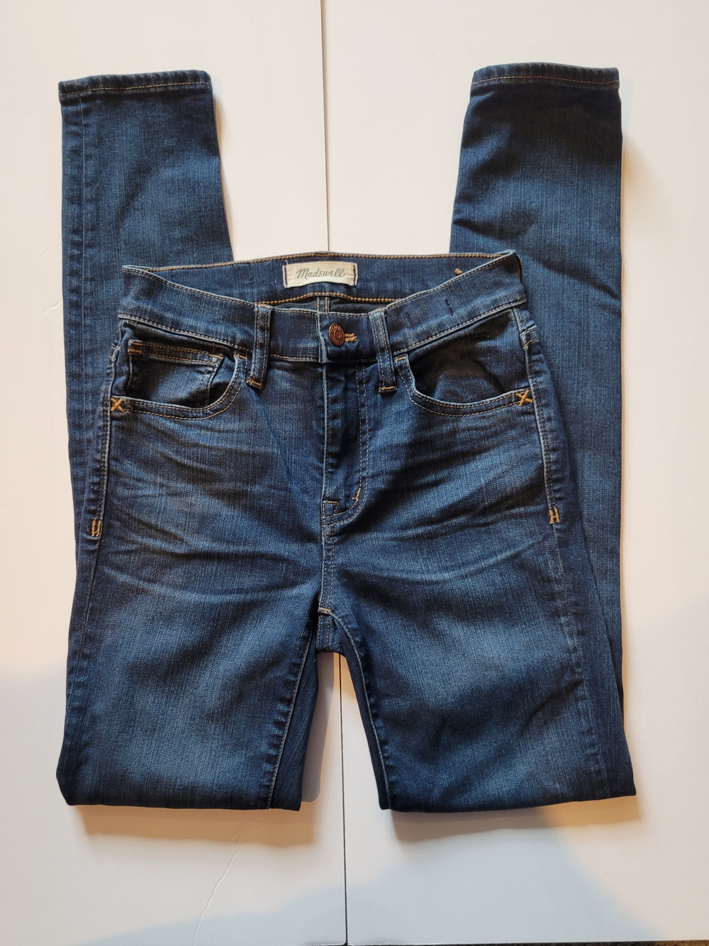 Madewell Dark Blue High-Rise Skinny Jeans